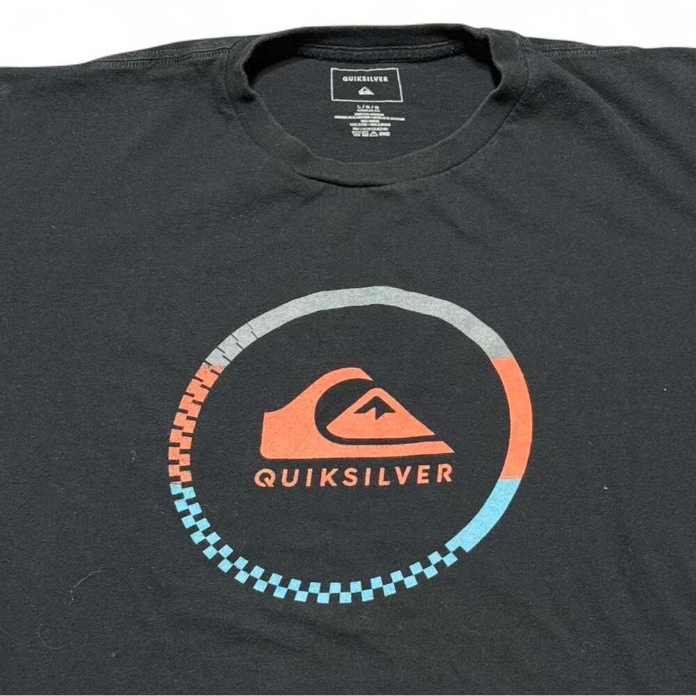 Quiksilver Graphic Surf T-Shirt Men's Large Black Cotton Tee